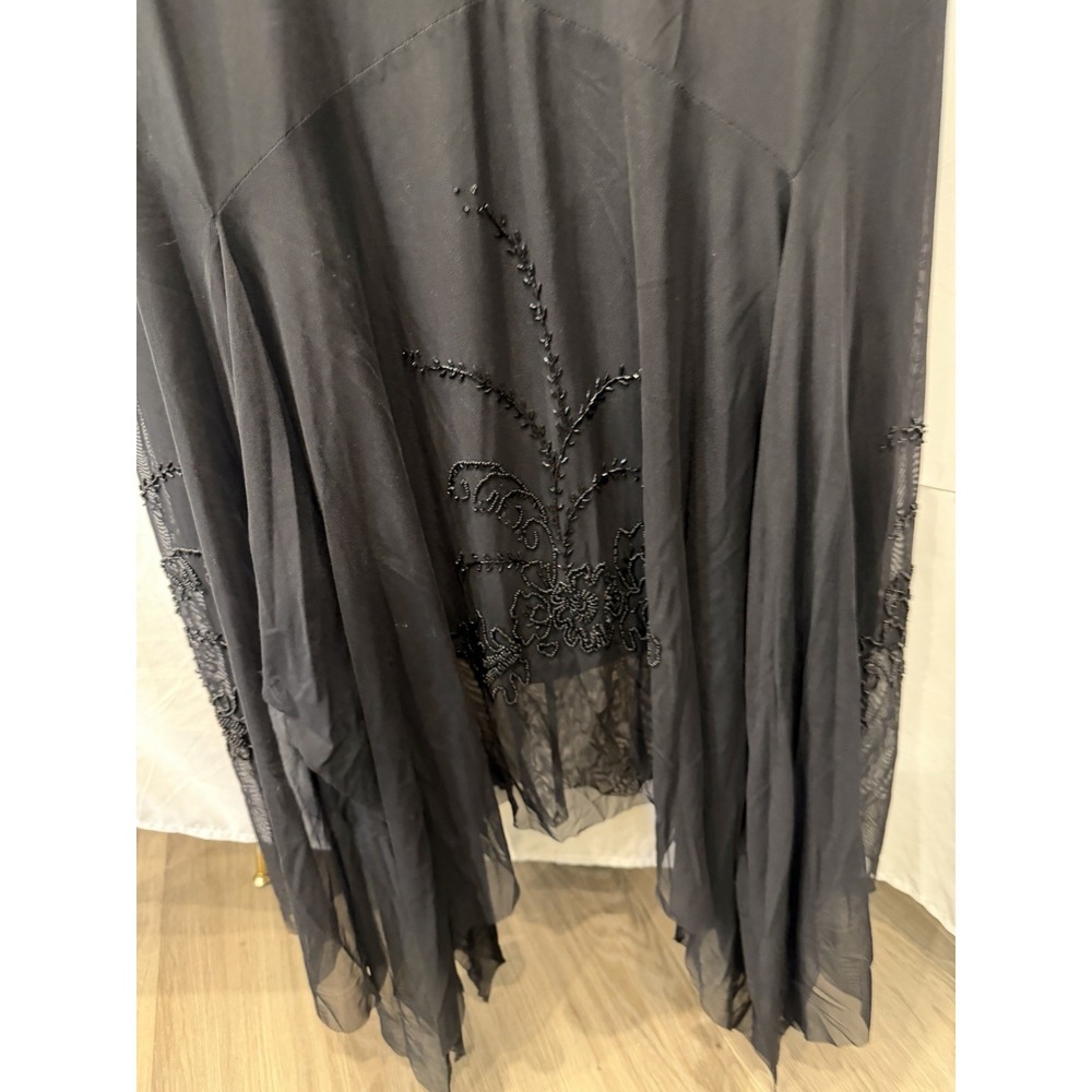 Lane Bryant Vintage Style Black Beaded Flapper Dress Great Gatsby/cocktail Sz16 - Picture 4 of 11